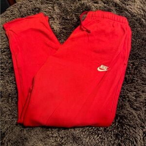 Nike red sweatpants